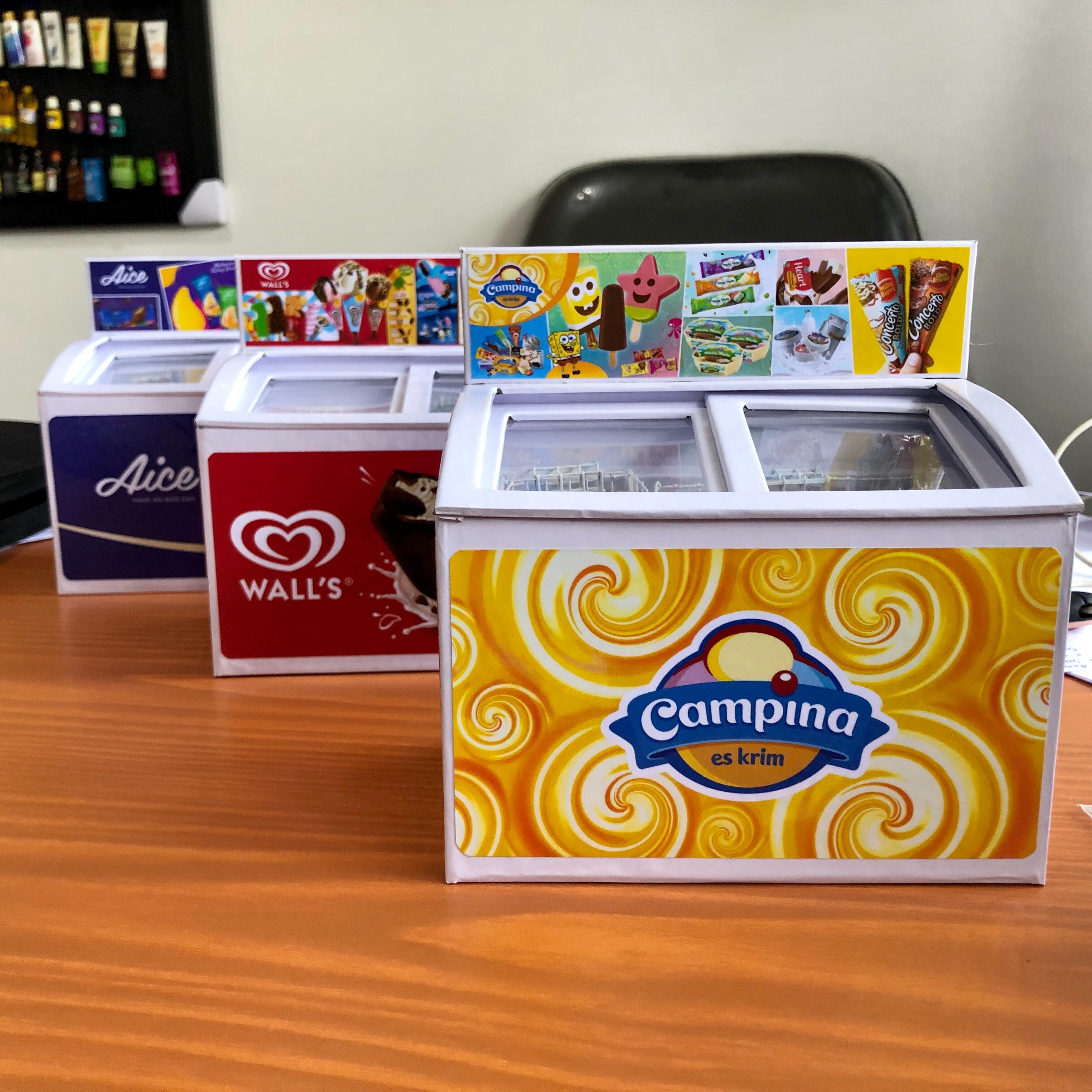 Miniature Ice Cream Freezer: 12pc Dollhouse (random) - Etsy