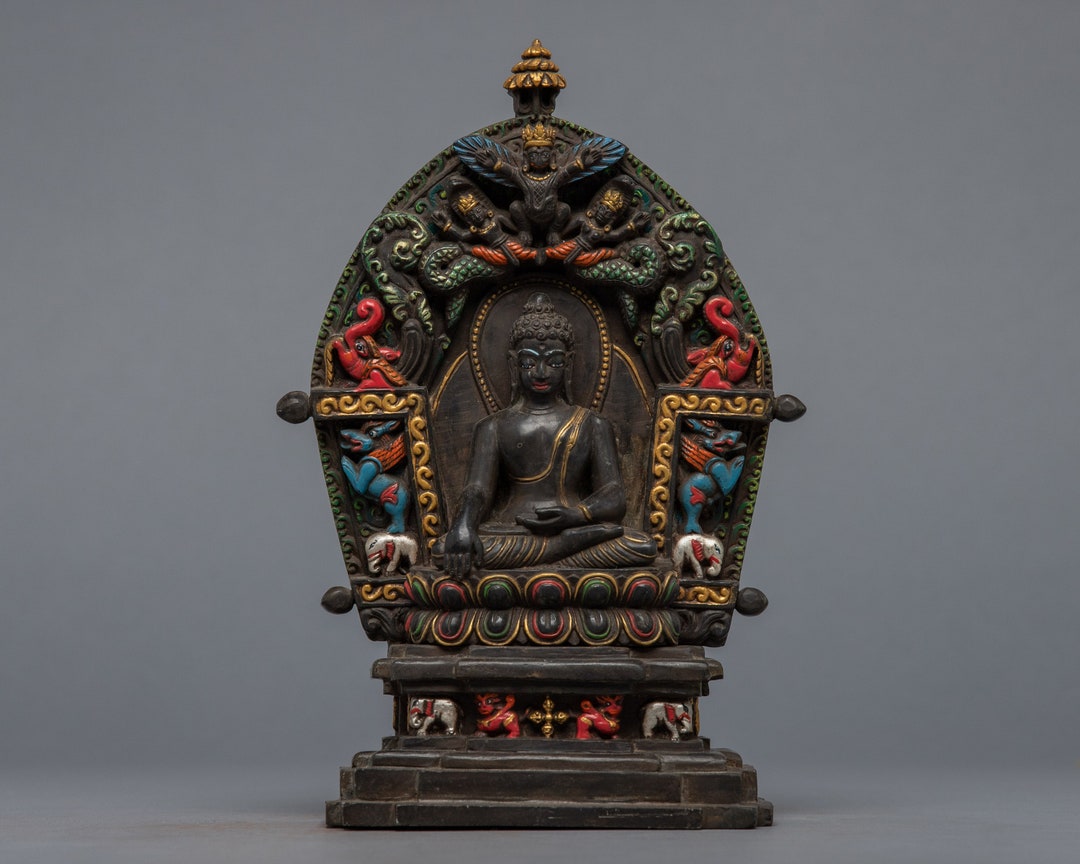 Tibetan Buddhist Shakyamuni Statue Blue Buddha Statue Tibetan Nepal