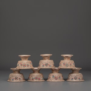 Spiritual Seven Offering Bowl Set | Handcrafted Copper Buddhist Altar Bowl | Meditation Offering Set | Himalayan Home Decor | Water Offering