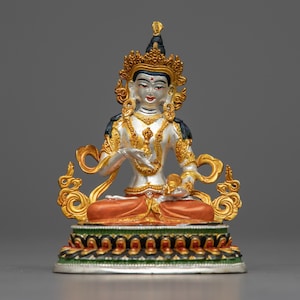 Machine Carved Buddhist Deity Vajrasattva Statue | Buddha of Purification | Tibetan Powerful God Dorje Sempa Art | Om Vajrasattva Hum |