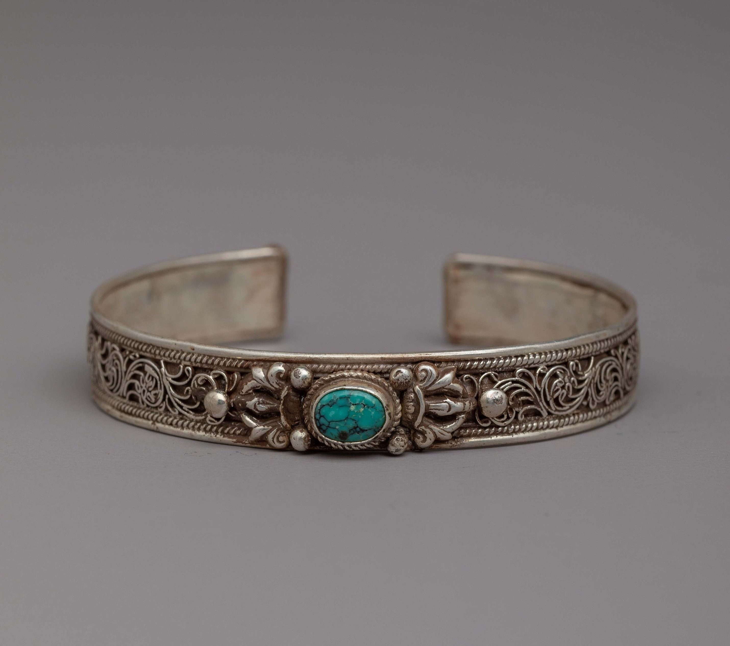 Boho 925 Sterling Silver Vintage Turquoise Tibetan Tibet