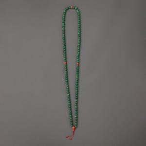 Turquoise Tibetan Sacred Mala | 13mm Artificial Stone Prayer Beads | Buddhist Meditation Mala Necklace | Spiritual Japa Mala for Healing