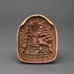 Tsa-Tsa Mold | Handcrafted Copper Tibetan Buddhist Stupa Mold for Clay Offerings | Ritual Statuette Making Tool | Sacred Shrine Artifact