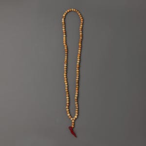 Handcrafted Japa Mala Prayer Beads for Meditation | Spiritual Practice Mala | Ethically Sourced Beads, with Natural Finish | Sacred Item