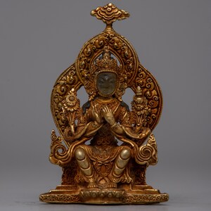 Maitreya Buddha Statue | 5th Buddha Of the Kalpa | Hand Carved Bodhisattva of Loving Kindness | Future Buddha Statue | Nepal Tibetan Artwork