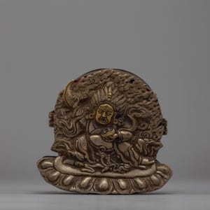Traditional Tibetan Buddhist Mahakala Ghau Box | Tibetan Protection Amulet Box | Handcrafted Mahakala Ghau Box | Sacred Tibetan Amulet |