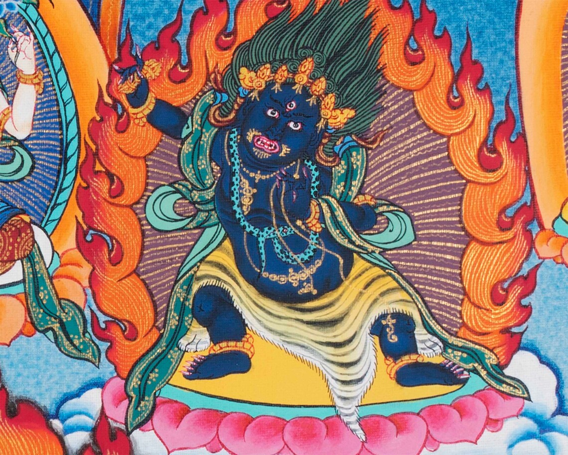 Tibetan Calendar Thangka Painting Lunar Based Calendar Etsy