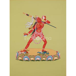 Dakini Thangka Vajrayogini | Tibetan Buddhist Thangka Art | Sacred Dakini Thangka for Meditation and Ritual | Vajrayana Thangka Painting