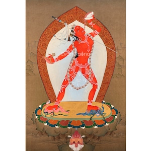 Vajrayogini Thangka Print | Dakini Thangka Painting | High Quality Digital Print | Mindfulness Art | Religious Wall Decoration | Gift Ideas