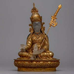 Guru Padmasambhava Sculpture for Meditation & Spiritual Practice | Guru Rinpoche Statue | Tibetan Tantric Vajra Master | Vajrayana Buddhism