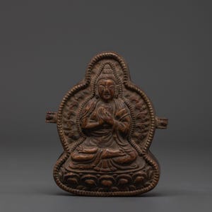 Copper Shrine Ghau Box Amulet | Tibetan Buddhist Prayer Box | Ritual Gau Pendant for Altar, Healing, Meditation, and Spiritual Protection