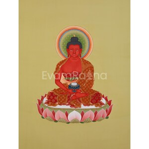 Thangka of Amitabha Buddha | Traditional Tibetan Buddhist Art | Sacred Meditation Thangka | Pure Land Buddha Artwork | Spiritual Home Decor