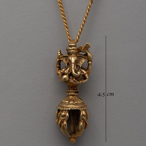 Religious Gold Plated Ganesh Locket | Spiritual Sacred Hindu Pendant ...
