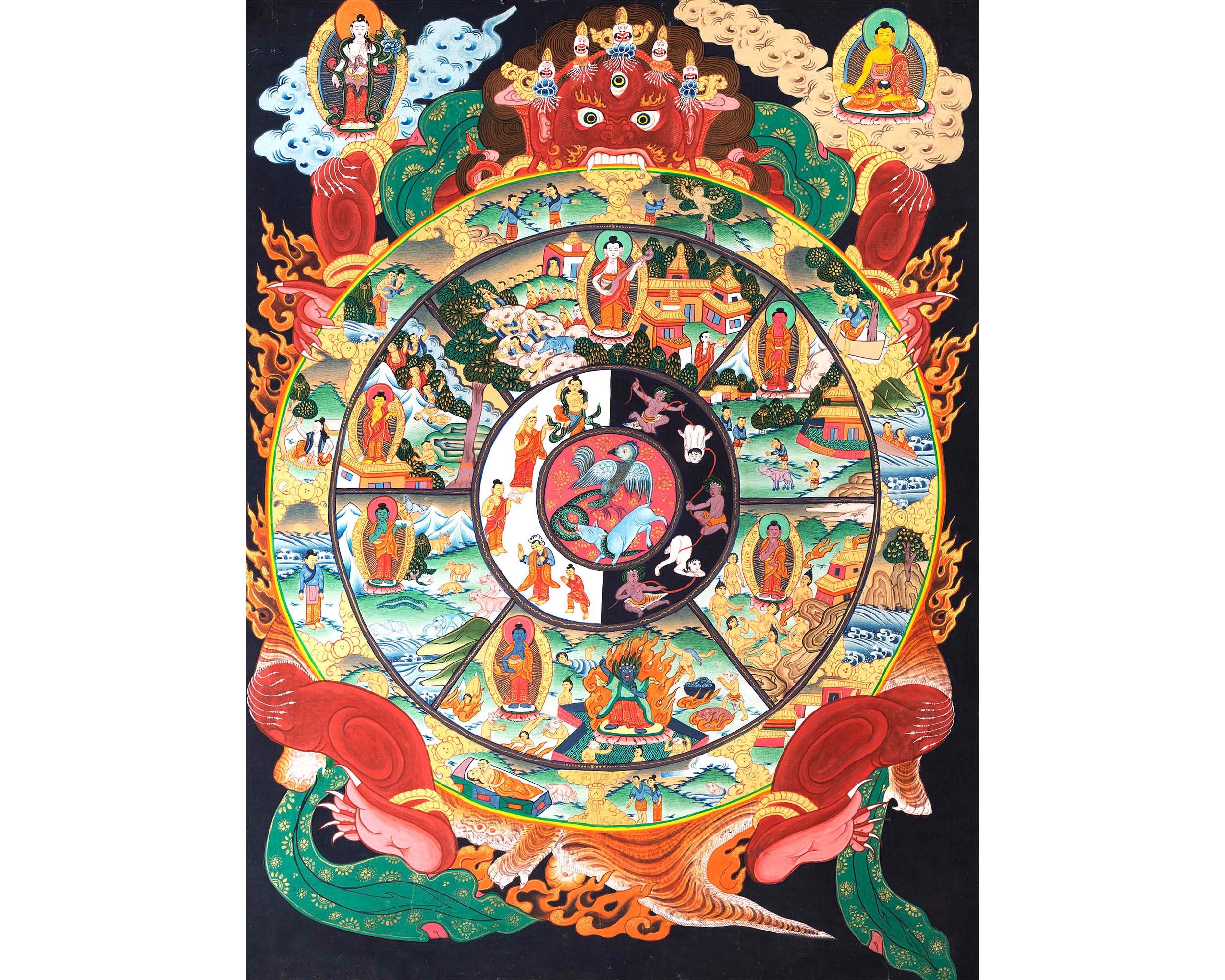 Buddhist Wheel Of Life Template