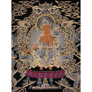 Maitreya Buddha Thangka |  Future Buddha Painting | Buddha of Compassion | Symbol of Love and Spiritual Awakening | Buddhist Shrine Thangka