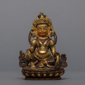 Dzambala Statue | Deity of Wealth and Prosperity | Traditionally Handmade Buddhist Figurine | Symbol of Prosperity |  Buddhist Sculpture
