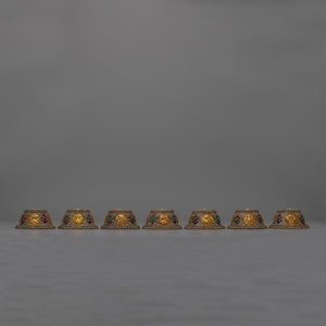 Buddhist Seven Water Offering Bowl Set | Handcrafted Seven Water Offering Bowl Set | Tibetan Buddhist Altar |  Sacred Water Offering Set |