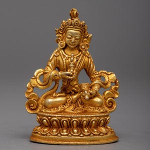 Guru Vajrasattva Practice Statue | Tibetan Dorje Sempa Sculpture | Buddhist Peaceful Deity | Purification Buddha Art | Religious Home Decor