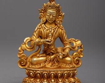 Guru Vajrasattva Practice Statue | Tibetan Dorje Sempa Sculpture | Buddhist Peaceful Deity | Purification Buddha Art | Religious Home Decor