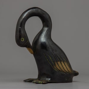 Messing Ente Statue | Tierfigur Statue für Garten / Tischdekoration im Freien | Natürliche Deko-Kunst | Dekorative Ente | Cabochon Dekor Ente