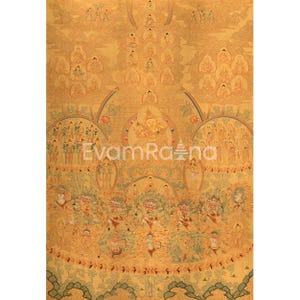 Guru Padmasambhava Lineage Tree Thangka | Hand-Painted Buddhist Art | Fine Art For Wall Decoration | Tibetan Buddhism | Housewarming Gifts