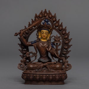 Manjushri Statue | Original Hand-carved Bodhisattva Wisdom