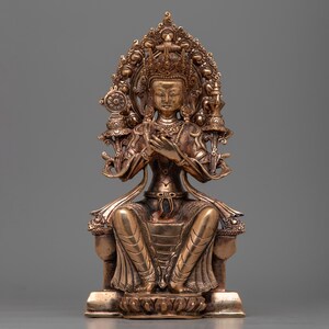 Beautiful Hand Made Maitreya Buddha Statue | The Noble Loving One | Buddha of the Future | Tibetan Buddhist Deity | Religious Home Decor |