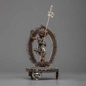 Snow Lion Face Dakini Singha Mukha Statue for Celestial Wisdom & Meditation | Khandroma Senge Dongma Art | Yidam Tantric deity | From Nepal