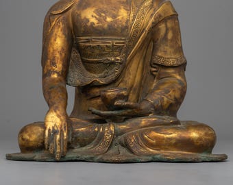 ビルマ期・釈迦修行期「悟り・仏陀瞑想姿」ビルマ様式・生前釈迦・悟り開眼・彩色木彫 ビルマ期・釈迦修行期「悟り・仏陀瞑想姿」ビルマ様式・生前釈迦