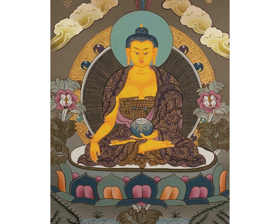 Buddha Ka Sexi Video - Shakyamuni Buddha Thangka Tibetan Buddhist Painting for - Etsy Australia