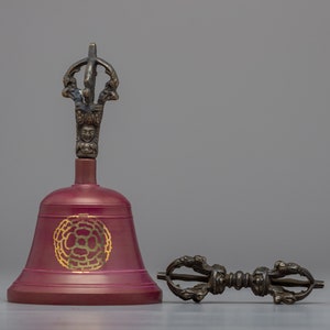 Tibetan Chakra Vajra and Bell | Home Decor Himalayan Bell & Vajra | Nepal Sound Healing | Healing Prayer Dorje And Bell | Handmade in Nepal
