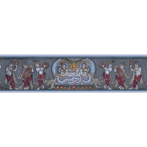 Naga Raj and Naga Rani Traditional Nepali Paubha Print| Spiritual Room Decoration | Large Asian Art | Spiritual Gift | Made in Nepal Artwork