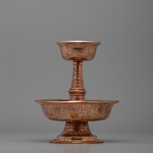 Serkyem Water Offering | Buddhist Ritual Item | Copper Body Tibetan Home Decor | Beautiful Hand Craft Serkyem | Unique Nepalese Souvenir Art