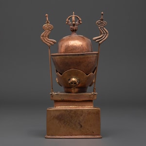 Handcrafted Sacred Kapala Ritual Cup | Spiritual Tool for Tibetan Rituals & Meditation | Sacred Cup for Ceremonies and Spiritual Practices