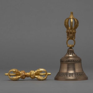 Tibetan Vajra Bell | Bell And Dorje |  Authentic Tibetan Buddhist Ritual Tool | A Timeless Symbol of Buddhist Wisdom and Compassion
