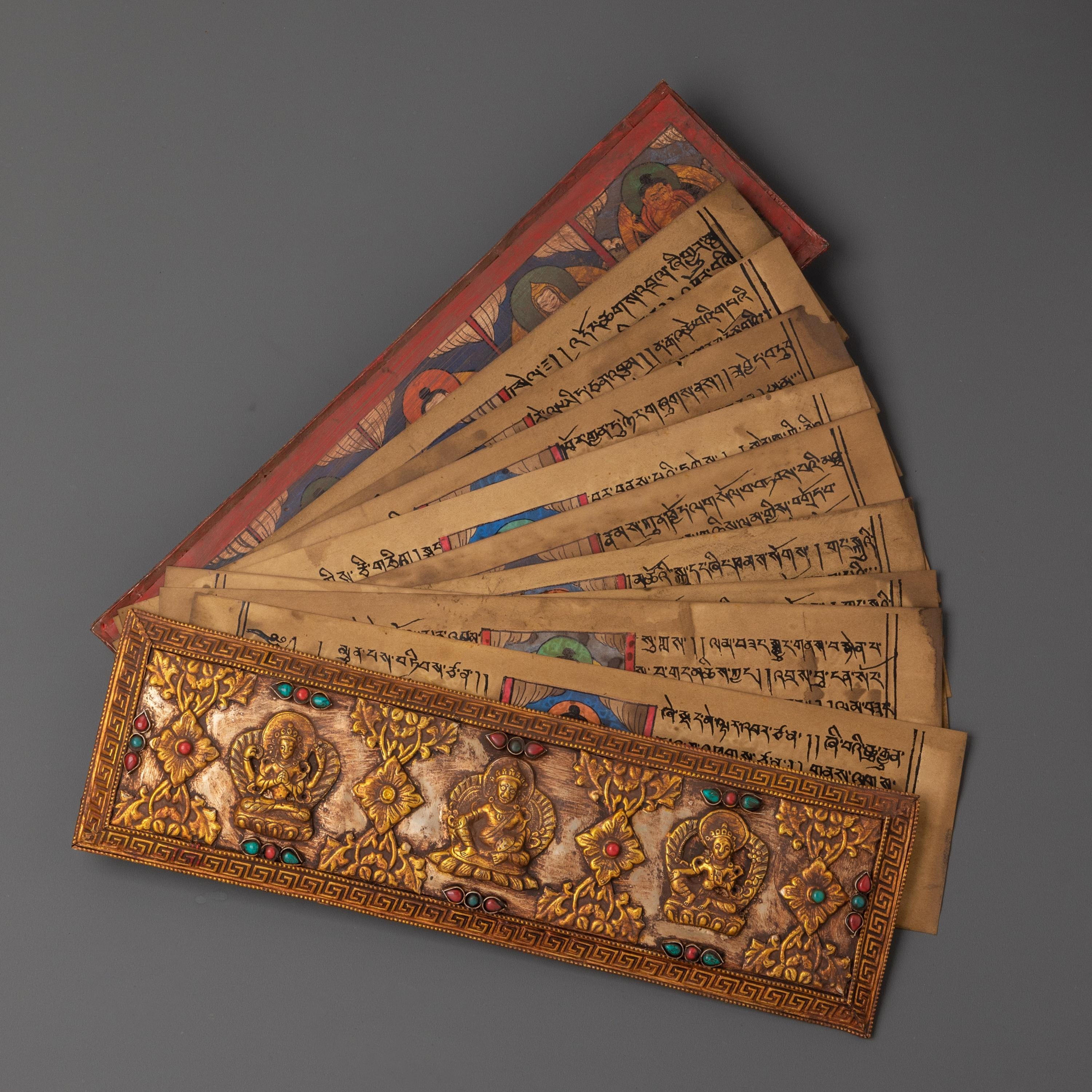 仏教祈祷書 | 神聖な精神修行のためのチベット経典 | ターコイズ