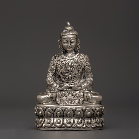 仏教美術　阿弥陀如来　銅製像 Yahoo!オークション - UU496 時代仏教美術 銅製「阿弥陀如来坐像