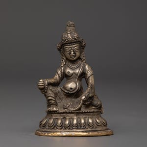 Traditional Dzambhala Statue | Handcrafted Sacred Himalayan Artwork | Buddhist Wrathful Wealth Deity | Himalayan Religious Sacred Artwork