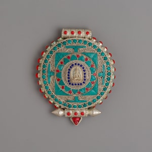 Tibetan Treasure Box &quot;Ghau&quot; | Handmade Nepalese Craft  | Filigree Work Ghau |  Nepal Jewelry Treasure Box | Arts and Crafts - Evamratna