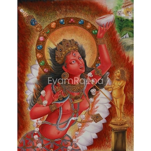 Thangka of Vajrayogini | Tibetan Tantric Dakini | Sacred Buddhist Art | Wrathful Goddess | Wisdom & Transformation Dakini  | Spiritual Decor