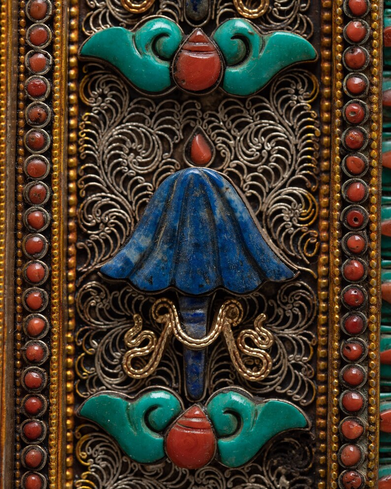 Lokeshwara Square Frame Vintage Nepali Wall Art Deco Etsy