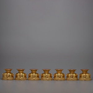Tibetan Buddhist  Ritual Water Offering Bowls: Handcrafted Cups for Sacred Ceremonies | Traditional Ritual Cups for Spiritual Offering Set
