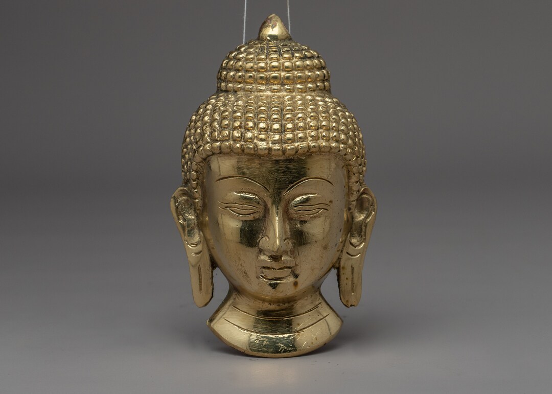 Brass Buddha Head Statue Buddha Sculpture Meditating Buddha Perfect