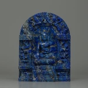Lapis Lazuli Buddha Shakyamuni Statue | Gautam Buddha | Shakyamuni Buddha | Handcarved Stone figures | Gemstone Sculptures | Buddha Statue