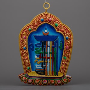 Tibetan Mantra | Kalachakra Mantra | Religious Symbol | Handcarved Buddhist Decor | Tibetan Artwork | Meditation Altar | Gift Ideas