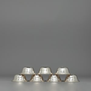 Silver-Plated Offering Bowl for Shrine | Handcrafted Copper Ritual Bowl for Buddhist Sacred Altar | Meditation Space and Spiritual Offerings
