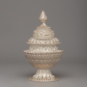 Dhupur Rice Pot | Pure Silver Sacred Ritual Offering Item | Handcrafted Buddhist religious Ceremonial Item | Traditional Himalayan Treasure