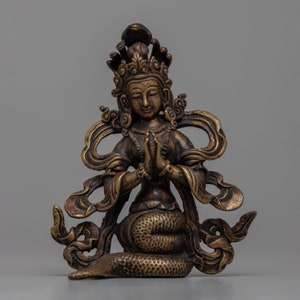 Machine Made Naga Kanya Statue To Elevate Your Sacred Space | Symbol Of Protection | Serpent Queen Artwork| Sacred Hindu Goddess |