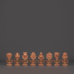 Tibetan 8 Auspicious Symbol Set | Buddhist Symbols for Spiritual Blessings, Protection & Prosperity Sacred Religious Artifact For Home Decor