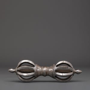 Himalayan Indestructible Power Vajra | Vajra of Eternal Victory | Handcrafted Iron Ritual Tool | Spiritual Decor for Meditation and Healing